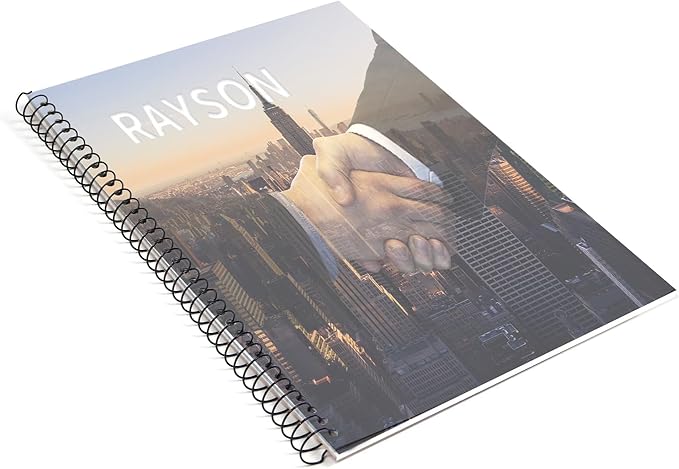 RAYSON 15.9mm Spiral Wire Coil Binding, 3:1 Pitch, 5/8" Metal Spiral Binding Coils 140 Sheets Capacity, Black Color & Pack of 100