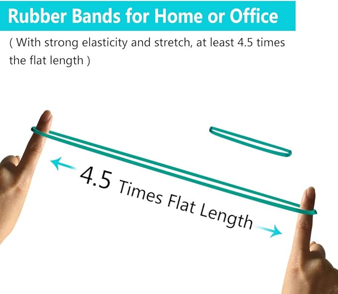 Coopay 180 Pieces Large Rubber Bands Bulk, 8 Inches Heavy Duty Strong Elastic Bands for Office Supply School Home, Securing Trash Can Garbage Cans, File Folders (Green)