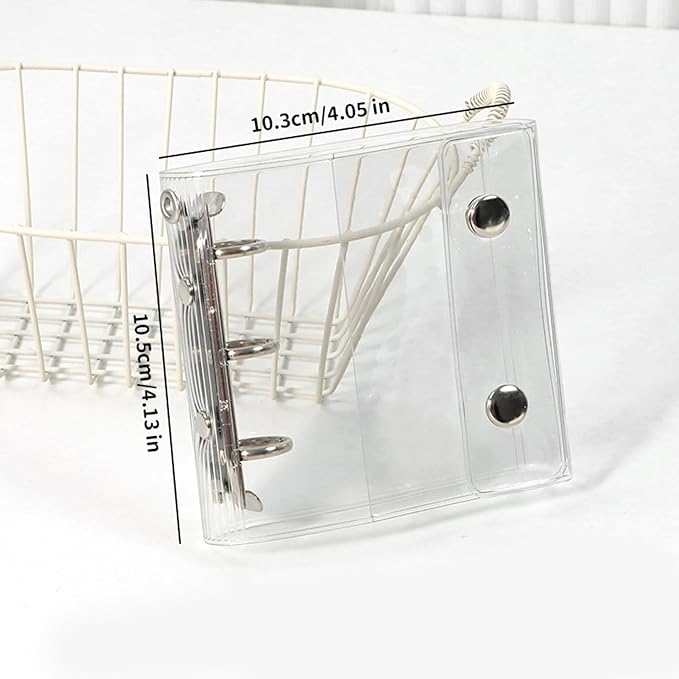Clear Paper Binder - Photo Collecting Book - Portable Sticker Book - for Journal Cards Receipts Tickets Small Accessories Students Teachers Office Professionals Administrative Staff School