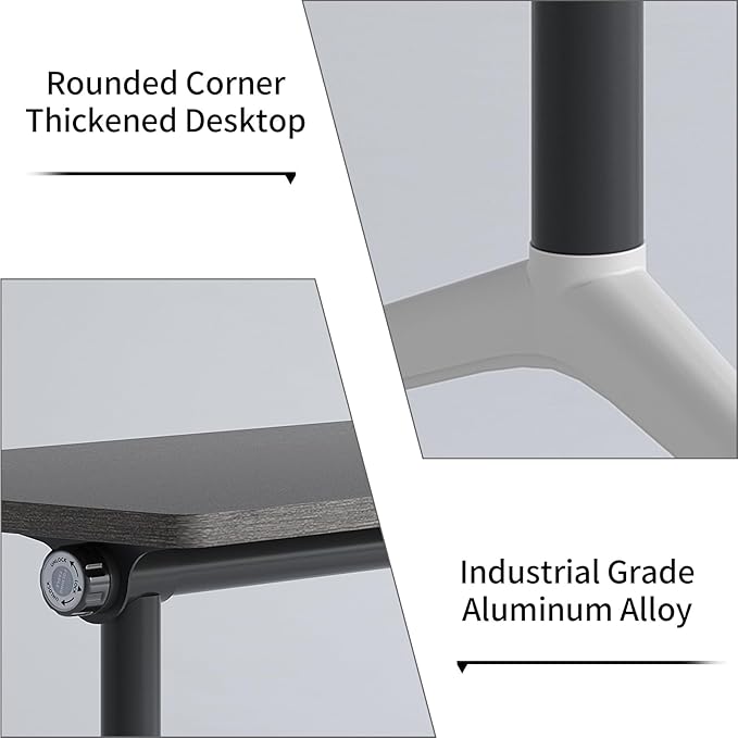 Conference Room Table with Flip-Top Design for Dynamic Meetings, Business Table Computer Desk with Heavy-Duty Frame,Foldable Seminar Meeting Tables for Home Office (2, B, 55.1IN)