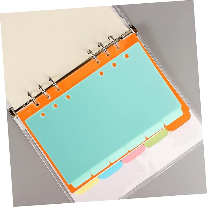 6 Sheets Aesthetic Index Dividers for Binder Planners Removable Tabbed Pages with Decorative Binder Pockets Easy to Arrange and Sort for Notebooks Spiral Notebook Accessories