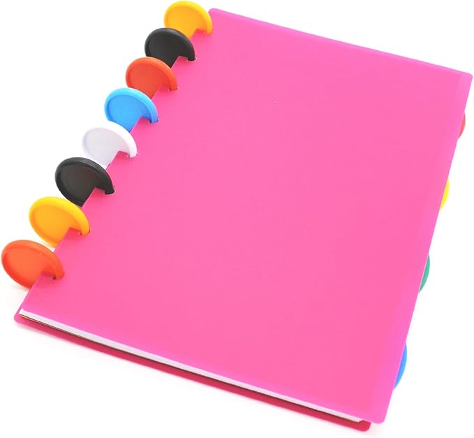 100pcs Discbound Notebook Discs DIY Planner Accessories fits for Tul,Levenger,Arc,Happy Planner,Talia(Solid Mixed,0.94inch/24mm)