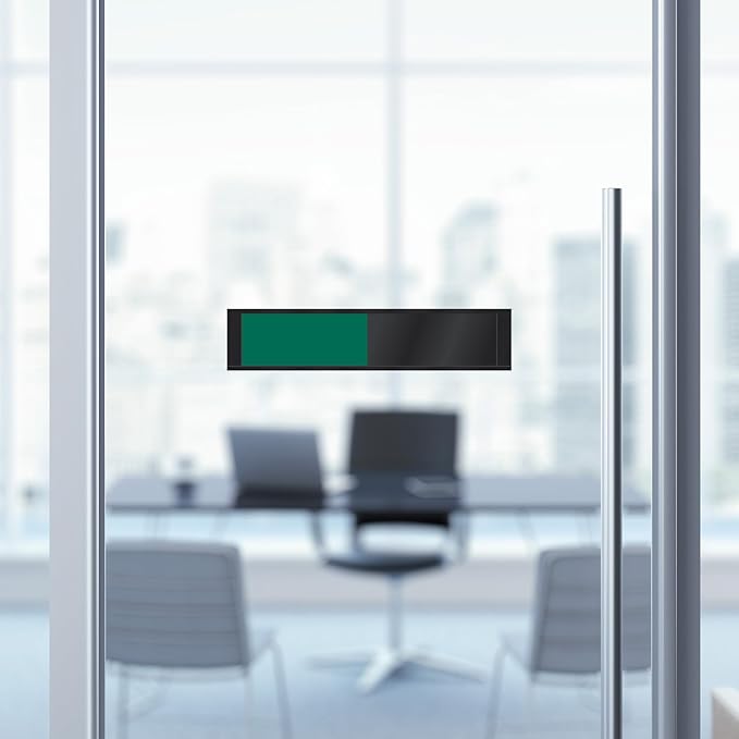 SmartSign Blank Slider Sign (Red/Green), 2.25" x 10", 60 mil Plastic Plate in Aluminum Frame with Foam Adhesive Backing, Privacy Slide Door Indicator - for Office, Workplace, Conference Room, USA-Made