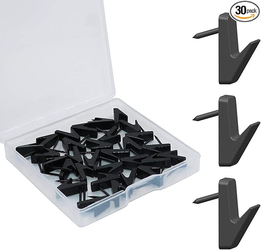 30 PCS Picture Hanging Nails Hooks, Push Pins Thumbtacks for Wall, Wall Hooks Picture Hangers, Renter Freindly Decor Small Nails for Hanging Pictures Tapestry Frame Art