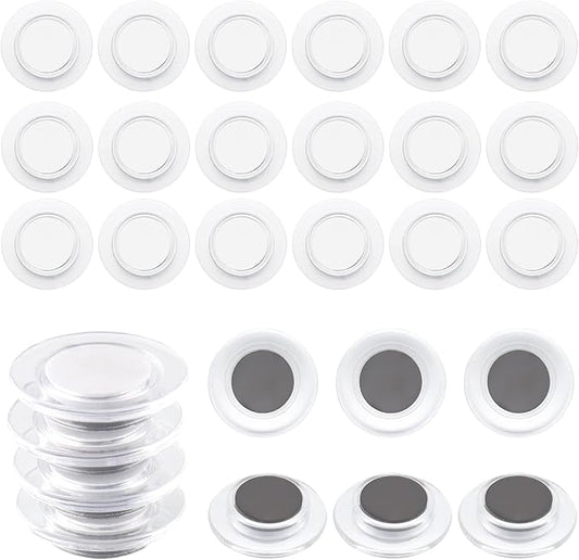 ZDZBLX Fridge Magnets, 28 Pack Magnet Strong Magnets Refrigerator Magnets Small Magnets for Whiteboard, Heavy Duty Magnets Mini Magnets Cute Round Magnets for Fridge, Locker, Classroom, Office (White)