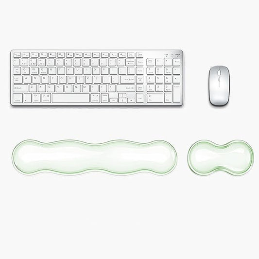 Wrist Rest for Keyboard and Mouse, Ergonomic Gel Keyboard Wrist Rest for Effortless Typing & Pain Relief, Cool Silicone Gel Wrist Support Pad for Gaming, Computers, Laptops, Office