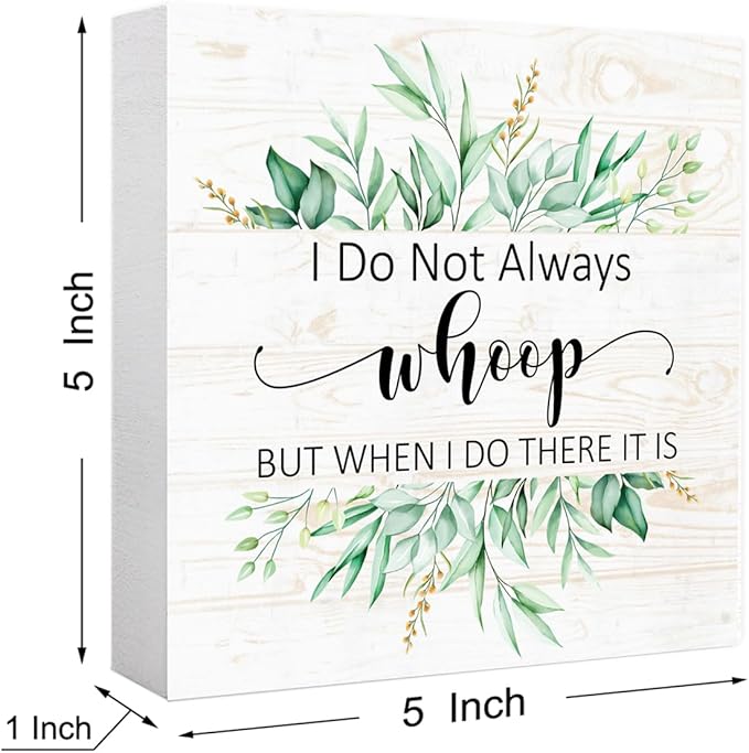 Be Kind Work Hard Stay Humble Quote Wooden Block Sign, 5" x 5" Encouraging Desk Decor for Office,Motivational Gift for Women Best Friend, Positive Vibes Home Accent