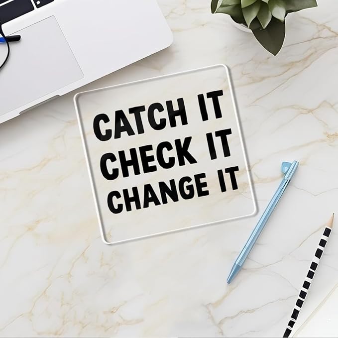 Motivational Mental Health Desk Decor Acrylic Sign, Office Decorations for Work, Inspirational Gifts for Women Men Coworkers Friends, Desk Gadgets for Office Cubicle Shelf Decor Aesthetic