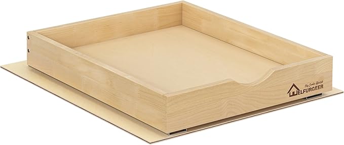 WelFurGeer Soft Close Pull Out Drawers for Cabinets, 17" W x 22" D Pull Out Cabinet Drawer with Heavy Duty Slides, Pull Out Cabinet Organizer, Cabinet Pull Out Shelves, Pull-Out Home Organizers