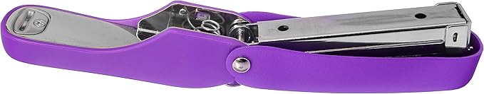 Praxxis Pro Office Supplies - Aria-Plus Half-Strip Mini Stapler - Durable, Compact, and Colorful Stapler for Office and Travel Use, Compatible with Standard 26/6 Staples, Purple