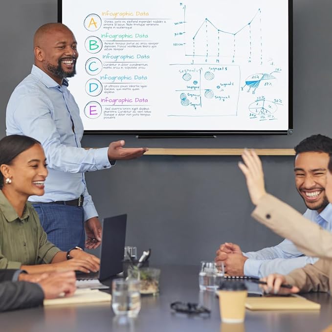 XIWODE Magnetic Dry Erase Board, Wall Mounted whiteboard, 32X44 inch, Black Aluminum Alloy Frame, Simple and Generous, Smooth Writing Surface, Easy to Wipe.