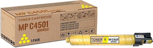 1 Pack MP C4501 Yellow Toner Cartridge | Replacement for Ricoh MP C4501 Work with Aficio MP C4501 Aficio MP C5501 Lanier MP C4501 Lanier MP C5501 Savin MP C4501 Savin MP C5501 | 841453