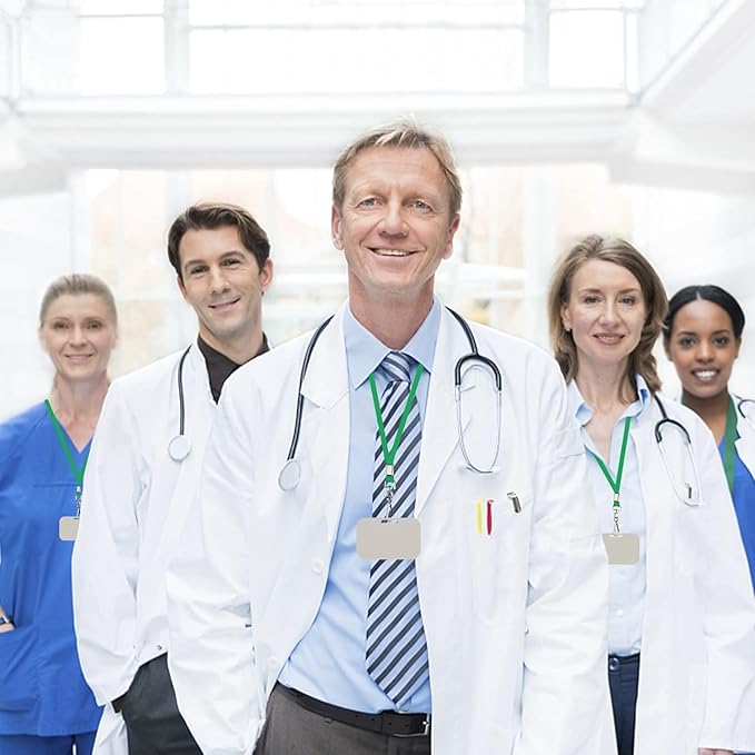 Bulk Lanyards Lanyards for ID Badges,Lanyards with Swivel Hook Clips for Name Tag Lanyard ID Holder (Green, 100 packs)