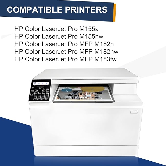 215A Toner Cartridges Black(with Chip) Compatible with 215A Toner Cartridges W2310A for Color Pro MFP M182nw M183fw M182 M183 M155 Printers (2 Pack, Black)