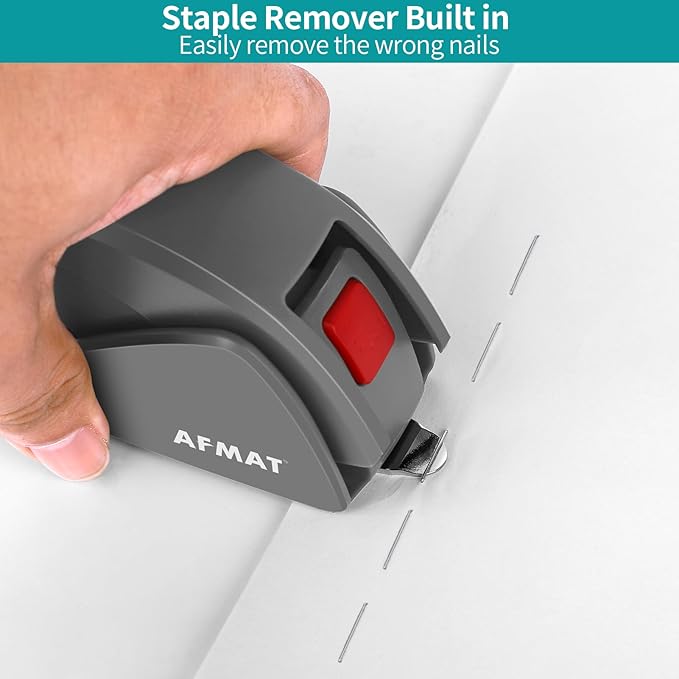 AFMAT Effortless Stapler for Desk, 50 Sheet Desktop Stapler, Ergonomic Office Staplers, One Finger Touch Stapling, Built-in Staple Remover, Portable & Space Save Size, Good for Home & Office