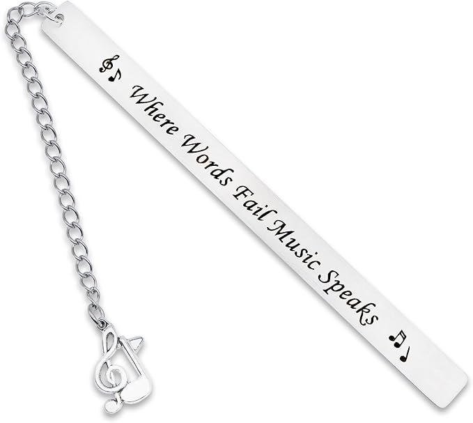 Music Bookmark Gifts for Music Lovers Bookish Bookworms Teacher's Day Graduation Gift for Teachers Students Back to School Birthday Christmas for Musicians Reading Lover Women Men