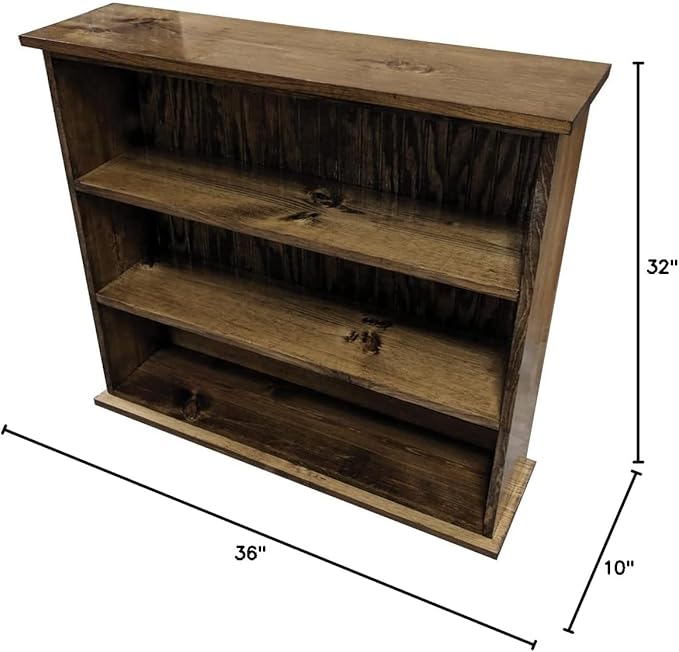 Sawdust City Solid Wood Small Bookcase (Walnut Stain)