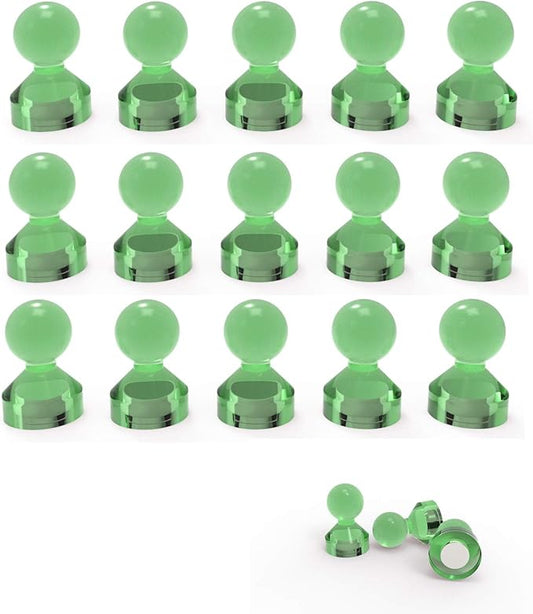 Ant Mag Magnetic Push Pins Strong Push Pin Magnets for Fridge Whiteboards Calendars Maps in School & Office Pack of 18 Green