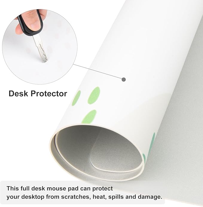 olorful Star Abstract Boho Large Mouse Pad, Waterproof Green White Desk Mat, Double Sided Computer Gaming Mouse Pad, XL Full Desk Mousepad Non Slip Writing Pad for School Office Home 31.5" x 11.8"