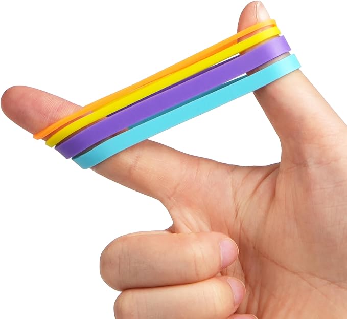 LotFancy Rubber Bands, 1/2 Pound Assorted Size #64#33#19 Colored Rubber Bands Office Supplies