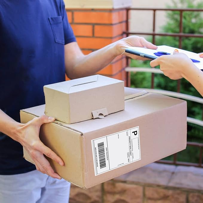 Coopaty Half Sheet Shipping Labels for Laser and Inkjet Printers 8.5 x 5.5 Mailing Address Labels, Permanent Adhesive (1000 Sheets, 2000 Labels)