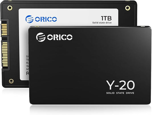 ORICO 1TB SATA SSD 2.5 Inch Internal Solid State Drive, Read Speed up to 500MB/s, SATA III 6Gbps for Desktop Laptop NAS DIY External Drive - Y20