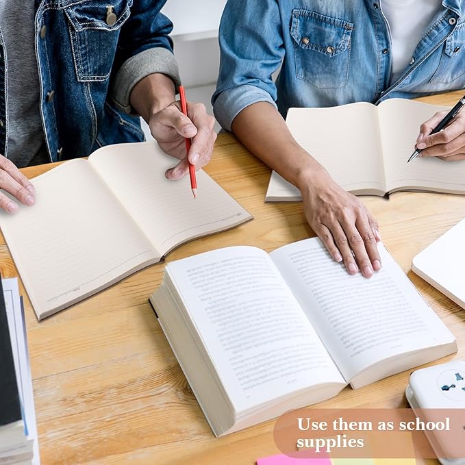 SATINIOR 5 Pack A4 Notebooks Large Journal 360 Pages Leather Softcover Hardcover Notebooks Thick Paper Lined Notepad for Office School Business Note Taking Writing, 8.5'' x 11''(Brown)