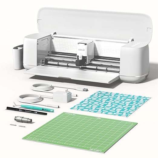 LOKLiK Cutting Machine 2 by HTVRONT - 5 in 1 Vinyl Cutter Machine with 5X Cutting Force, Cuts 100+ Materials, AI Painting, 13'' Smart Die Cutting Machine for All Crafts Cards 3D Arts Home Decor