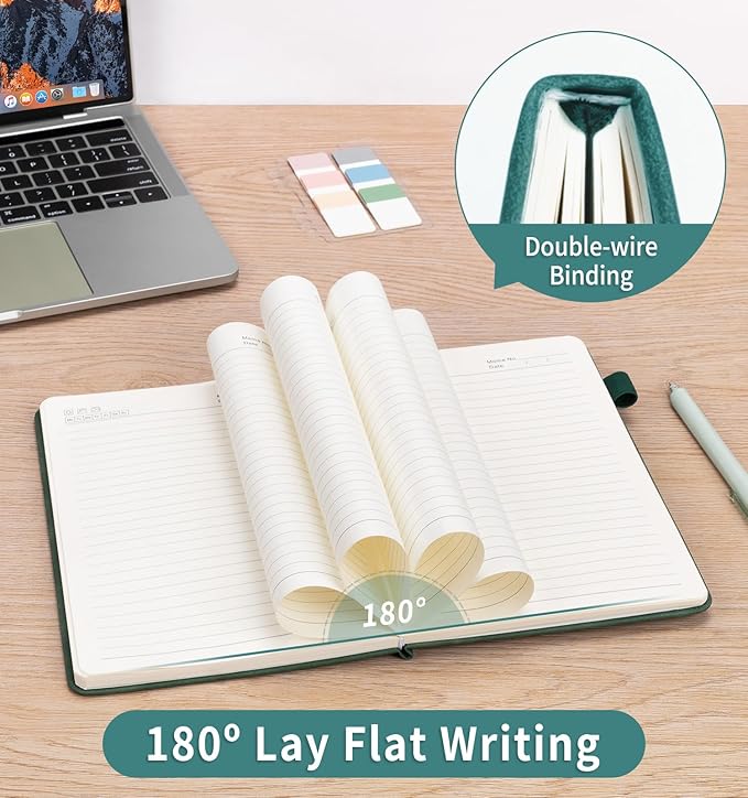 Lined Journal Notebook for Women Men, B5 Hardcover Leather Journals for Writing, 200 Pages Thick Paper, Daily Journal Notebook for Work, School, Note Taking, Business, Travel, College Ruled