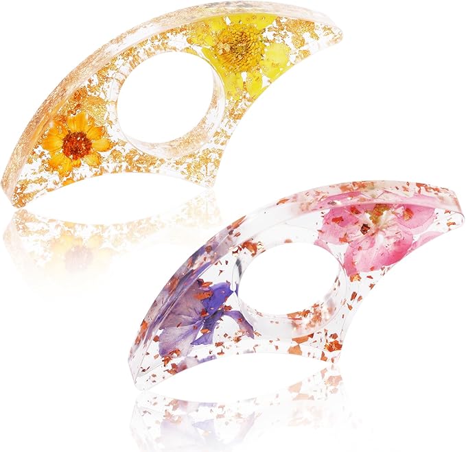 Book Page Holder, Kaluofan 2PCS Thumb Book Page Holder, Book Accessories for Reading Lovers, Handmade Dried Flower Book Opener Holder Thumb, Meaningful Gifts for Book Lovers Teachers Students