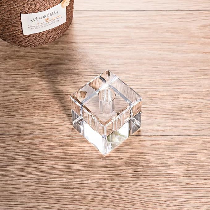 Glass Pen Holder Honeycomb Desk Accessory Fountain Pen Office Supplies Party & Gift Idea Home Decor (SQUARE)