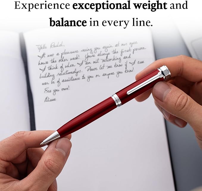 Ellington Pens Luxury Ballpoint Pen – Premium Quality, Smooth Writing Experience, Elegant Design, Includes 2 Ink Refills (Black & Blue) – Ideal for Professionals and Gift Giving