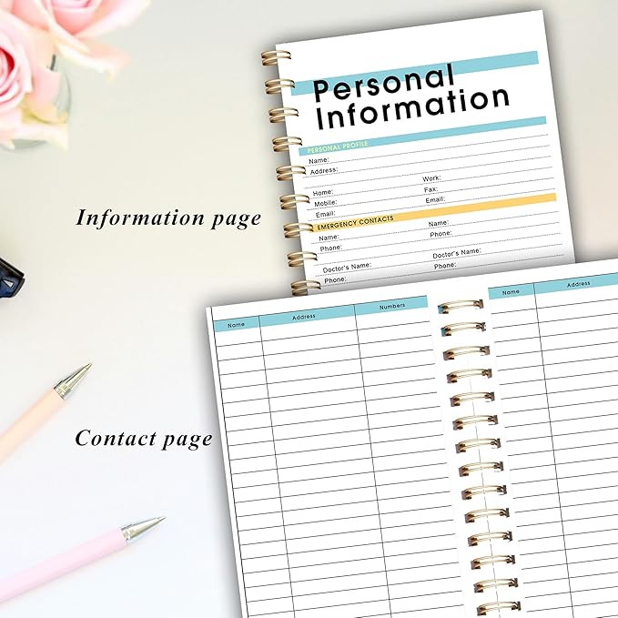 Planner 2026 January to December, 5.5" x 8.5" Daily Weekly and Monthly Calendar Planner for Productivity, Goal Setting & Time Management, Organizer for Work, School & Life - Blue Hard Cover