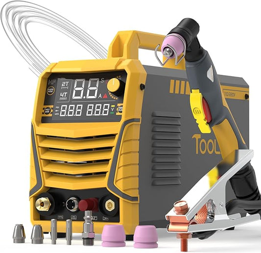 TOOLIOM Plasma Cutter, Non Touch Pilot Arc, Large LED Display 50 Amps Cutter Machine with 110/220V Dual Voltage, IGBT Maximum 3/4 Inch Clean Cut DC Inverter Cutting Machine