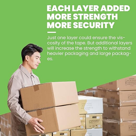 TAPEBEAR Eco-Friendly Kraft Paper Tape, Biodegradable Heavy Duty Packing Tape 2Inch x 55Yard, Recyclable Packaging Tape Self Adhesive Box Tape for Shipping, Sealing, Moving & Masking, 48Rolls