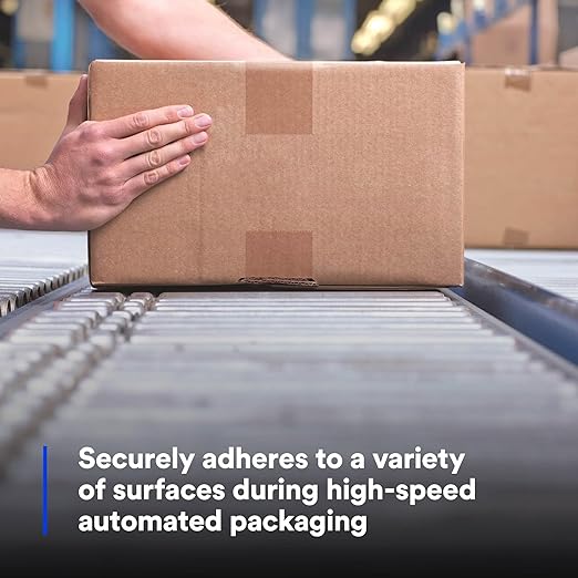 3M Scotch 371 Industrial-Grade Packing Tape, Clear, 72 mm x 50 m, High Performance Sealing Tape for Medium-Duty Commercial Box and Carton Sealing, Moving, Packaging and Shipping, 6 Pack