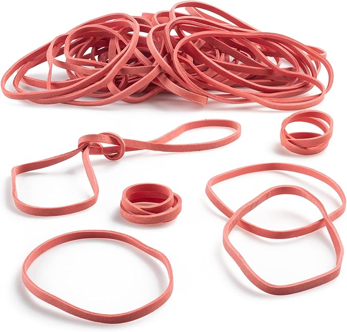 PlasticMill Pink Rubber Bands Size 33 (3 1/2" x 1/8") - #33 Colored Rubber Bands Office Supplies - Strong, Elastic Bands for Crafts, Balloon Garland, Cash, File Folders (1,000-Pack)
