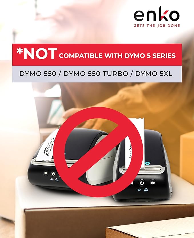 enKo Compatible for Dymo 30336 Labels (1 x 2-1/8 inches) - 96 Rolls, 48,000 Labels for Dymo LabelWriter 450 Turbo Printer and 4XL - Direct Thermal Address, Shipping and Barcode Label