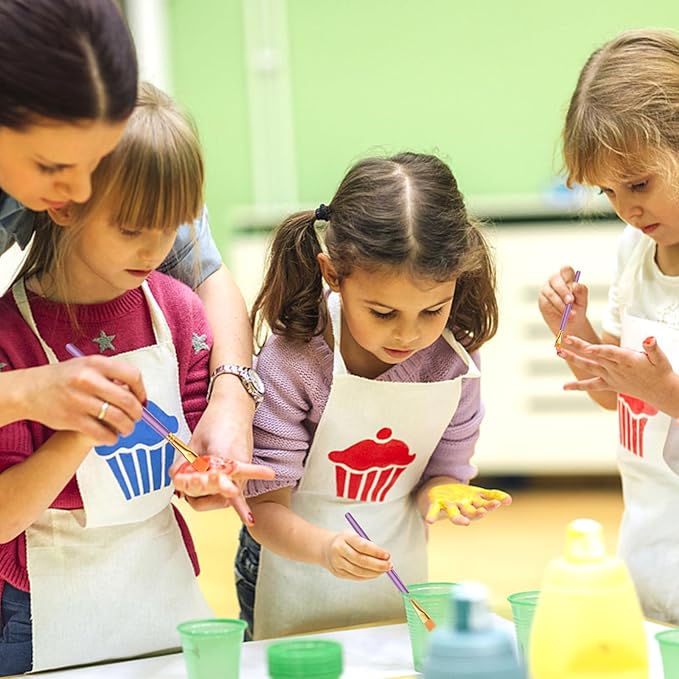 ESRICH Acrylic Paint Brushes Set, 24 Packs/240 Pcs, Nylon Brush Head, Suitable for Acrylic, Oil, Watercolor, Rock Body Face Nail Art,Perfect Suit of Art Painting.(Purple)