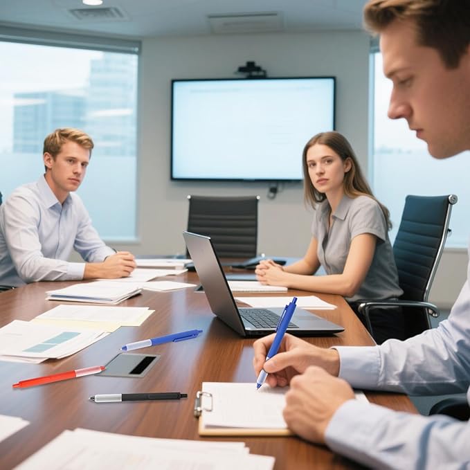 Pens Bulk, 30 Pcs Retractable Ballpoint Pens Medium Point (1.0mm) Rollerball Pens for Smooth Writing Women Men Gifts, (10Black&10Blue&10Red Ink) for Journaling School and Office Supplies Use