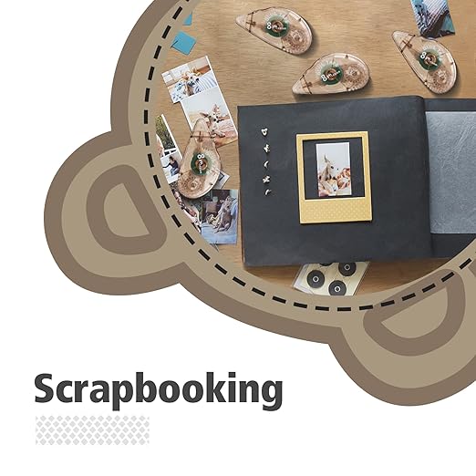 Double Sided Tape Roller for Crafts - 12 Pack Scrapbooking Glue Tape Runner Crafters Adhesive Tape Roller for School Kids Paper Handicraft , Gift Wrap or Scrapbook & Cards Making (Total Length 315 FT)