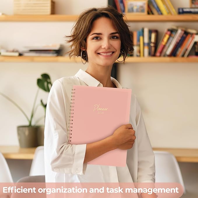 EMSHOI 2026 Appointment Book, A4 15-Minute Hourly Planner, JAN 2026 - DEC 2026, Daily Weekly Monthly, 100GSM Thick Paper, PVC Cover, Colorful Tabs - for Work, School, Salon Scheduling