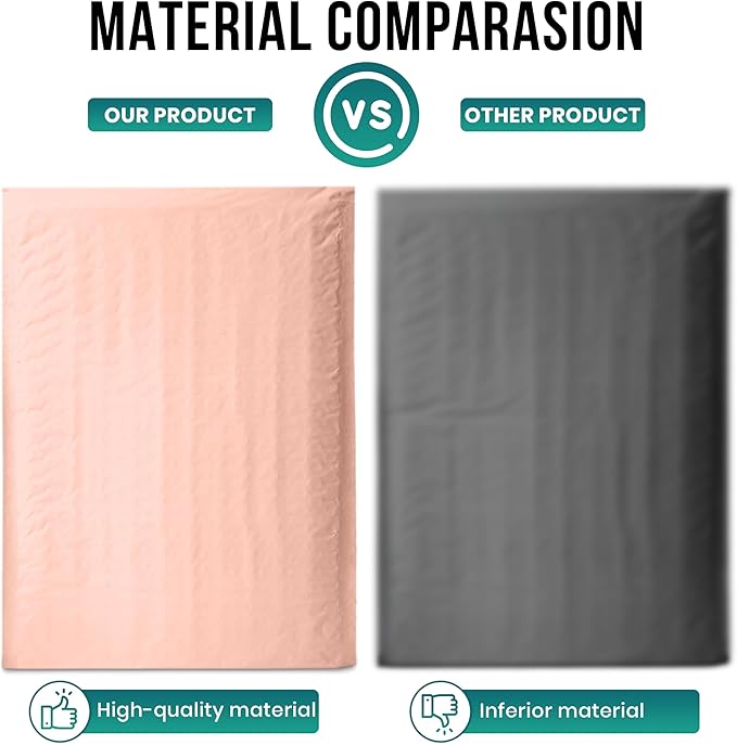 Levex - #2 8.5" x 12" [10 Pack] Light Pink Poly Bubble Mailers, Padded Envelope Mailers, Packing Envelope & Mailing Bags for Shipping