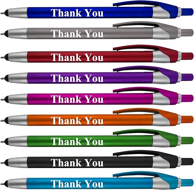 Personalized With your Custom Logo or Text Pens-Pack of 300- for Marketing, Parties, and Events, 2 in 1 Capacitive Stylus & Ballpoint Pen Compatible With Touchscreen Devices, Black Ink, Green Pens