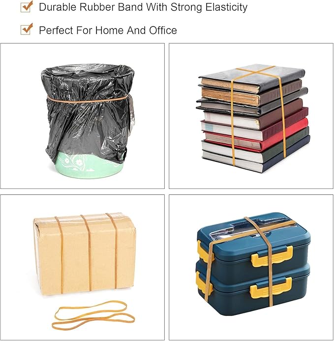 Rubber Band Depot, Size #117, Long Rubber Bands - Rubber Band Measurements: - Approximately 50 Rubber Bands Per Bag - 1/4 Pound Bag