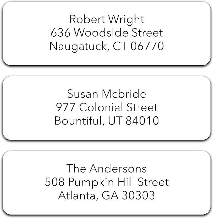 250 Personalized Return Address Labels - Custom Address Labels on Sheets