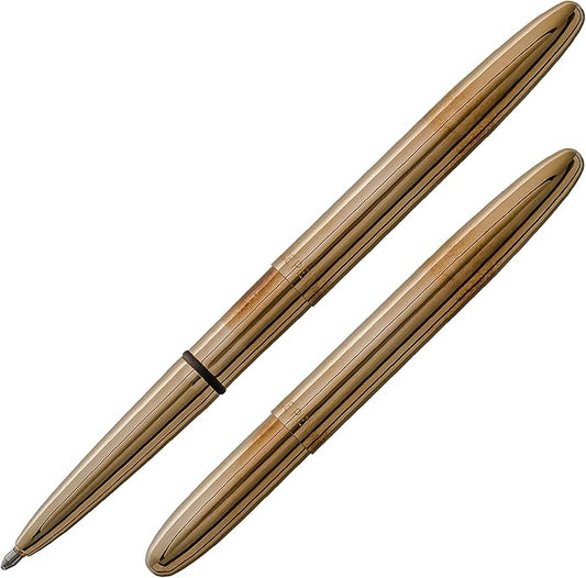 Fisher Space Pen Brass Alloy Bullet Space Pen, Ballpoint, Polished Brass, Black Ink, Gift Box