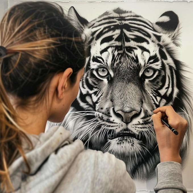 Charcoal Pencils for Drawing, Set of 22, Professional Drawing Sketch Pencils, Charcoal Art Supplies for Sketching, Shading, Artist Charcoal Supplies for Beginners & Pro Artists.