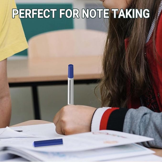 16 Pack Fine Point Smooth Writing Pens, Rollerball Pens 0.5mm Blue Liquid Gel Ink Pens Set for Writing, Taking Notes, Office, Journaling, School Supplies