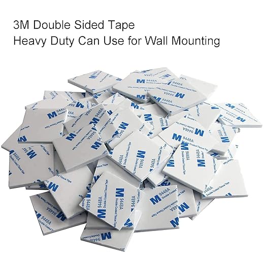 100Pieces 3m Double Sided Foam Tape Square Strong Pad,27 × 27mm Heavy Duty Mounting Tape,Idea for Photo Album Walls, Hooks, Small Mirrors, Office Decor.